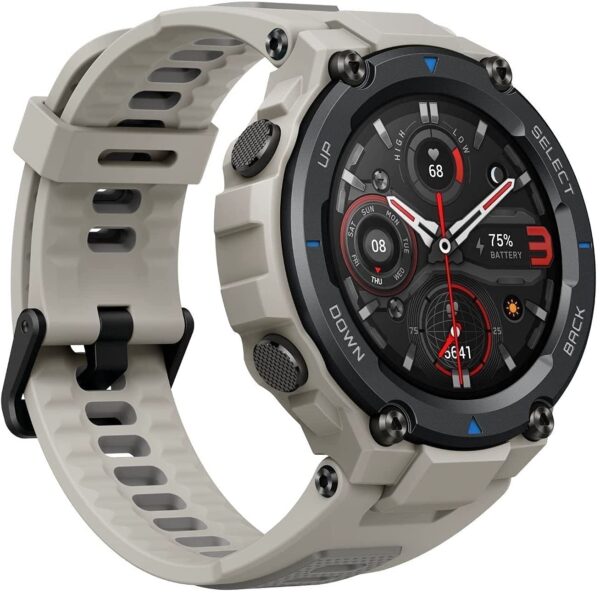 Amazfit T-Rex Pro Smartwatch Fitness Watch with Built-in GPS, Military Standard Certified, 18 Day Battery Life, SpO2, Heart Rate Monitor, 10 ATM Waterproof, Music Control, Grey | ‎A2013-T-REXPRO-GREY - Image 2