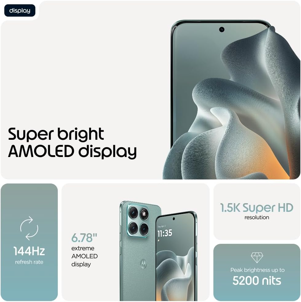 Edge 70 Fusion - 5G, 12GB+12GB RAM 256GB (Dual SIM) PANTONE Blue Surf- Middle East Version - Image 7