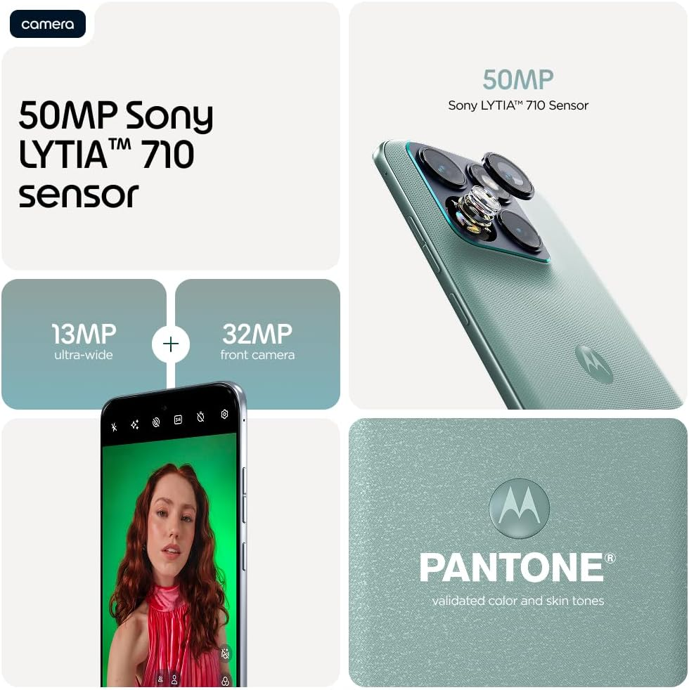 Edge 70 Fusion - 5G, 12GB+12GB RAM 256GB (Dual SIM) PANTONE Blue Surf- Middle East Version - Image 3